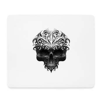 Crâne, gothique - Tapis de souris (format paysage) - blanc - Devant