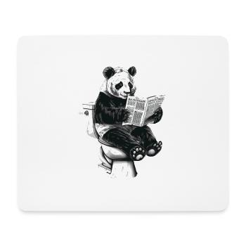 Un panda cultivé aime lire - Tapis de souris (format paysage) - blanc - Devant