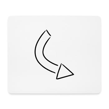 Arrow drawing sketch black - Mouse Pad (horizontal) - white - Front