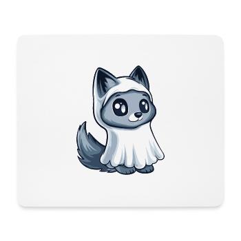Wolf Halloween Funny Ghost - Mouse Pad (horizontal) - white - Front