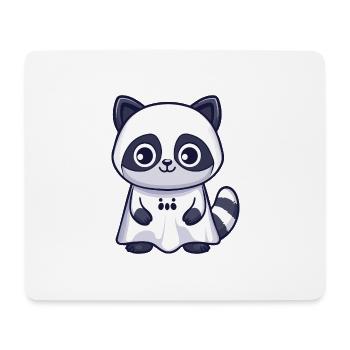 Waschbär Halloween Lustig Geist - Mousepad (Querformat) - Weiß - Vorne