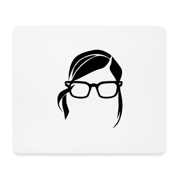 Hipster - Mouse Pad (horizontal) - white - Front
