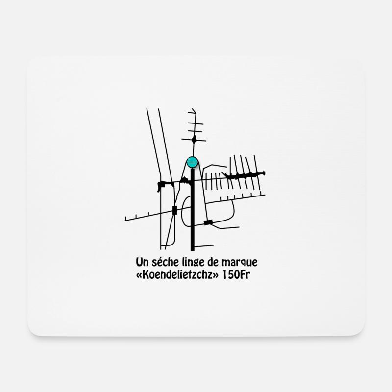 Le sèche linge Koendelietzsche - Tapis de souris (format paysage) - blanc