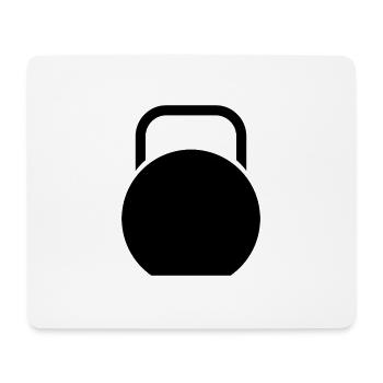 Kettle bell - Mouse Pad (horizontal) - white - Front