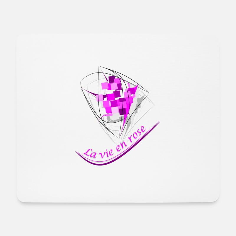 Das Leben in Pink - Mousepad (Querformat) - Weiß