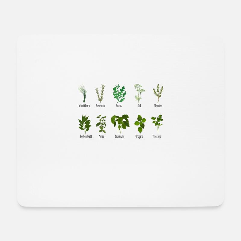 Botanische Kräuter Kräutersammler Geschenk Garten - Mousepad (Querformat) - Weiß