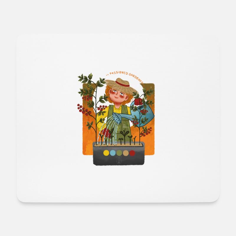 Hobby Gärtner :D - Mousepad (Querformat) - Weiß