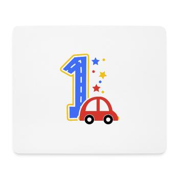 Enfants Anniversaire Numéro 1 ToyCars pour Enfants Garçons - Tapis de souris (format paysage) - blanc - Devant