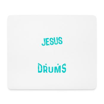 In The Name Of Jesus I Play Drums Christians - Mouse Pad (horizontal) - white - Front
