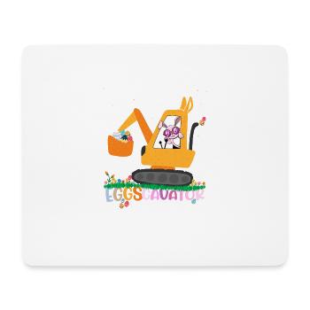 Girl Hunter - Chasse aux œufs de Pâques pour les tout-petits drôle - Tapis de souris (format paysage) - blanc - Devant