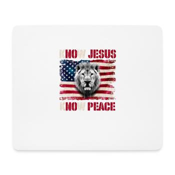 Know Jesus Know Peace, Christian Jesus Bibel - Mousepad (Querformat) - Weiß - Vorne