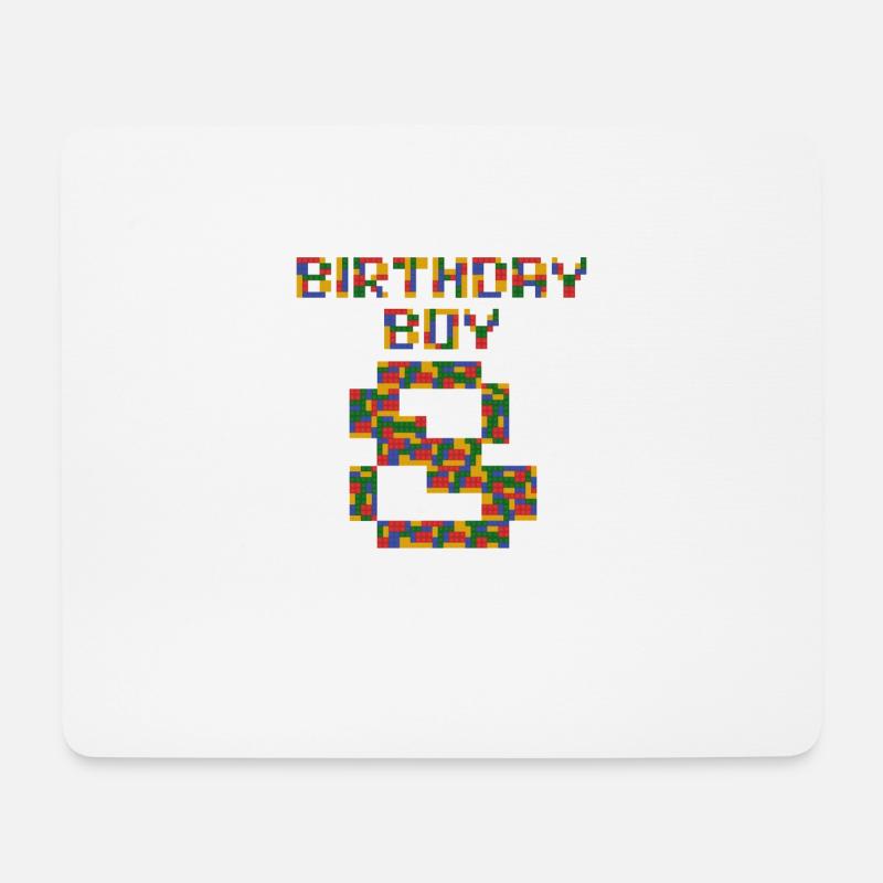 Süßes 8. Geburtstagsgeschenk 8 Jahre altes Blockgebäude - Mousepad (Querformat) - Weiß