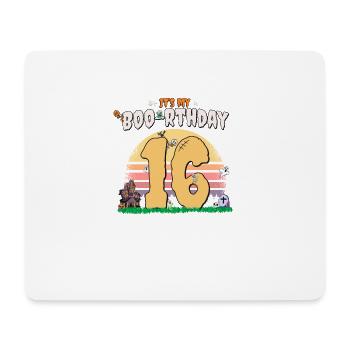 It's my Boo-rthday, Funny Halloween 16 Years Old - Mouse Pad (horizontal) - white - Front