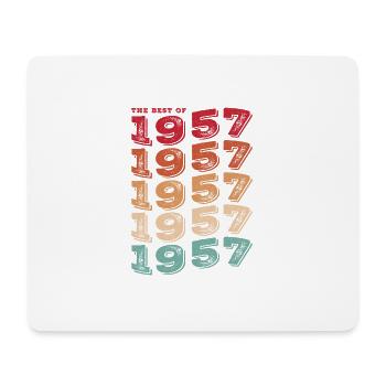Jahrgang 1957 Geschenke Legende für 66 Jahre - 66 - Mousepad (Querformat) - Weiß - Vorne
