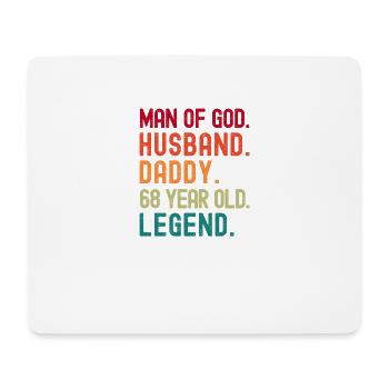 Mann Gottes Ehemann Papa Lustig 68. Geburtstag - Mousepad (Querformat) - Weiß - Vorne