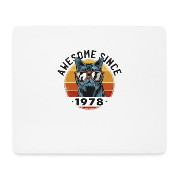 Genial seit 1978, 45 Jahre alt, 45. Geburtstag - Mousepad (Querformat) - Weiß - Vorne