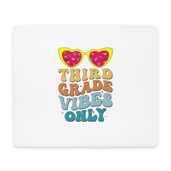 Groovy Back to School nur mit Vibes der dritten Klasse - Mousepad (Querformat) - Weiß - Vorne