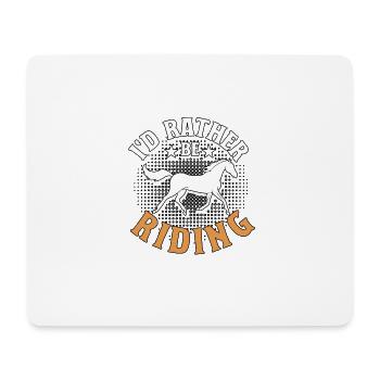 Je préfère monter à cheval Équitation - Tapis de souris (format paysage) - blanc - Devant