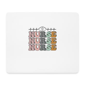Nurse Krankenschwester Groovy - Mousepad (Querformat) - Weiß - Vorne