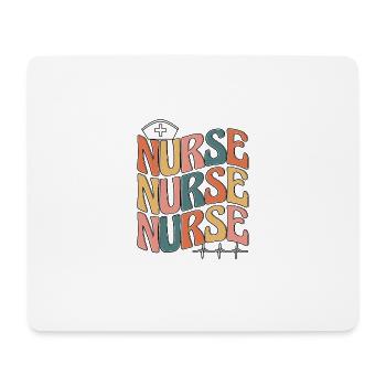 Nurse Krankenschwester Groovy - Mousepad (Querformat) - Weiß - Vorne