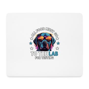 Tous les aliments doivent aller au laboratoire pour être testés - Tapis de souris (format paysage) - blanc - Devant
