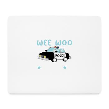 I Drive A Wee Woo Car Für Polizeibeamte Polizisten - Mousepad (Querformat) - Weiß - Vorne