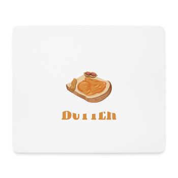 Beurre de cacahuète Erdnussbutter - Tapis de souris (format paysage) - blanc - Devant