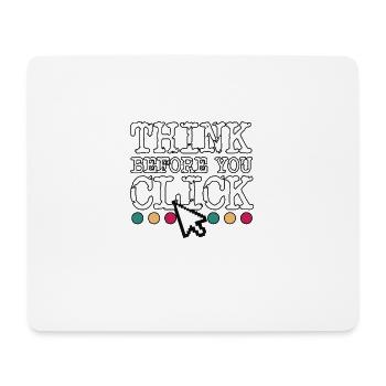 Think Before You Click Cybersecurity - Mouse Pad (horizontal) - white - Front