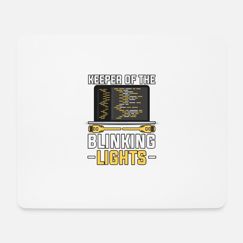 Keeper Of The Blinking Lights Netzwerk Netzwerker - Mousepad (Querformat) - Weiß