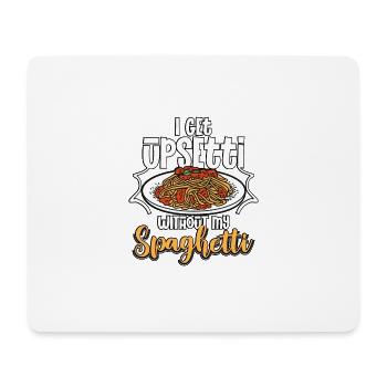 I Get Upsetti Without My Spaghetti Italienisches - Mousepad (Querformat) - Weiß - Vorne