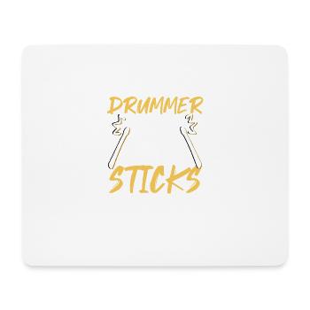 Drummer I Know How To Use My Sticks Schlagzeuger - Mouse Pad (horizontal) - white - Front