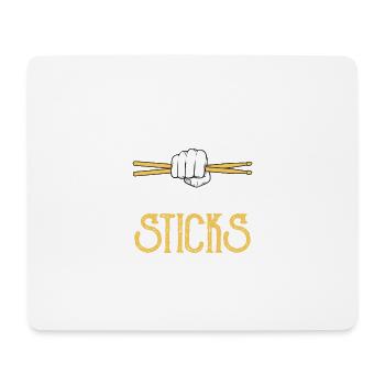 Drummer I Know How To Use My Sticks Schlagzeuger - Mouse Pad (horizontal) - white - Front