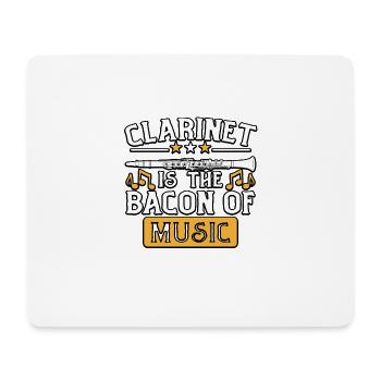 La clarinette est le bacon de la musique pour clarinettistes - Tapis de souris (format paysage) - blanc - Devant