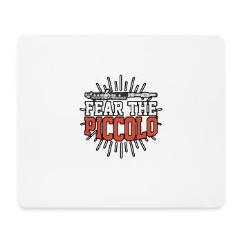 Fear The Piccolo Für Piccoloflötenspieler - Mousepad (Querformat) - Weiß - Vorne