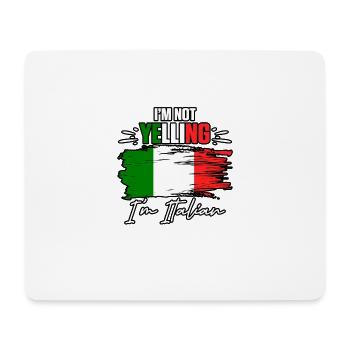 Je ne crie pas que je suis italien pour italien - Tapis de souris (format paysage) - blanc - Devant