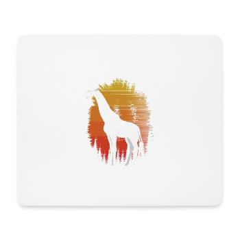 Girafe lunettes de soleil mignon animal pour femme - Tapis de souris (format paysage) - blanc - Devant