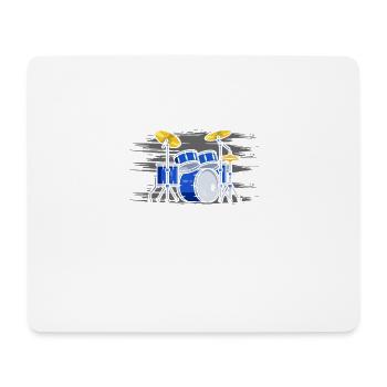 Avez-vous touché à ma batterie pour les batteurs hommes - Tapis de souris (format paysage) - blanc - Devant