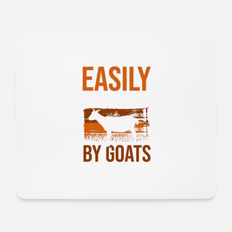Easily Distracted By Goats Goats Goat Men - Mouse Pad (horizontal) - white