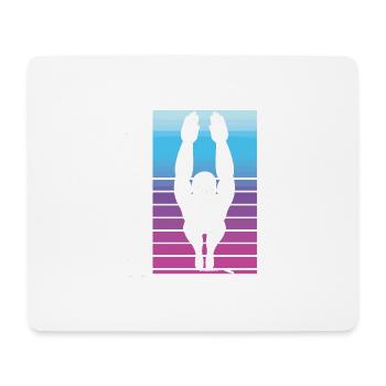 SWIM Schwimmen Retro Vintage Für Männer Frauen - Mousepad (Querformat) - Weiß - Vorne