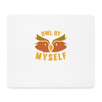 Owl By Myself Mignon Owl pour femmes filles - Tapis de souris (format paysage) - blanc - Devant