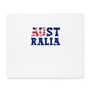 Drapeau de l’Australie Lettrage Hommes Femmes - Tapis de souris (format paysage) - blanc - Devant
