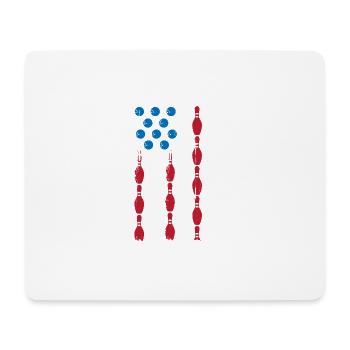 Bowling American Flag Bowling - Mouse Pad (horizontal) - white - Front