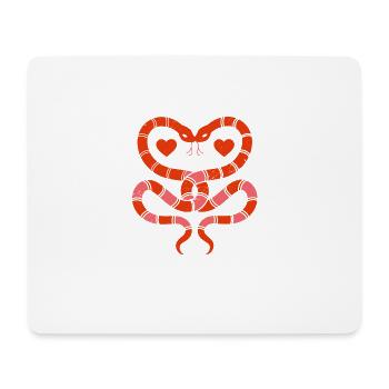 Heart Shaping Snakes Für Reptilienbesitzer - Mousepad (Querformat) - Weiß - Vorne