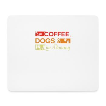Chiens De Café Et Danse En Ligne Pour Danseurs Hommes - Tapis de souris (format paysage) - blanc - Devant