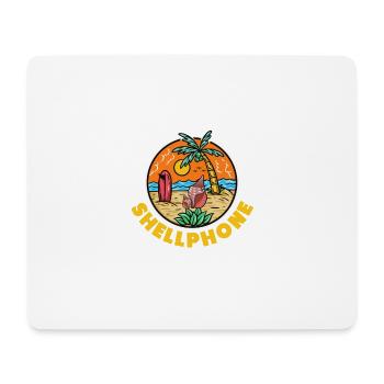 Appelez-moi sur le Shellphone Beach Vacation Men - Tapis de souris (format paysage) - blanc - Devant