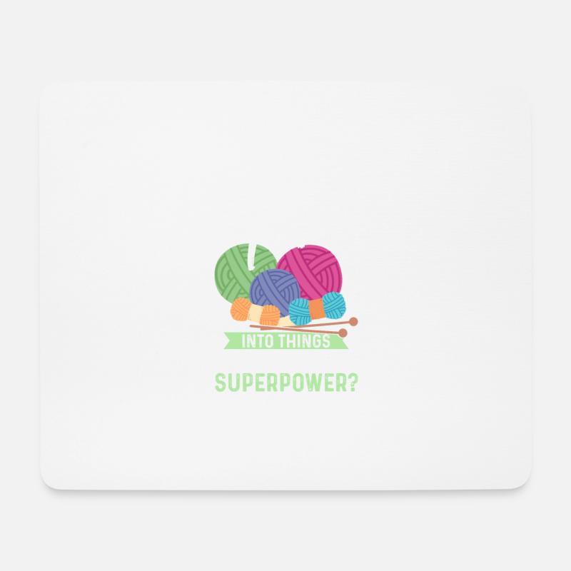 I Turn Yarn Into Things Häkeln Stricken - Mousepad (Querformat) - Weiß