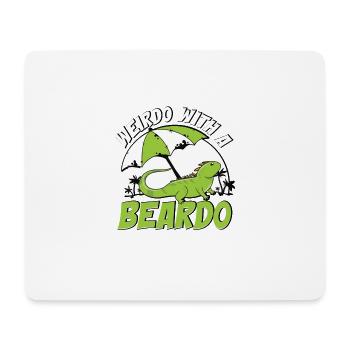 Weirdo With A Beardo Lizard Gecko Pet - Mouse Pad (horizontal) - white - Front