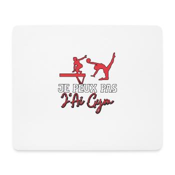 Je Peux Pas J'ai Gym Für Turnerinnen Und Turner - Mousepad (Querformat) - Weiß - Vorne