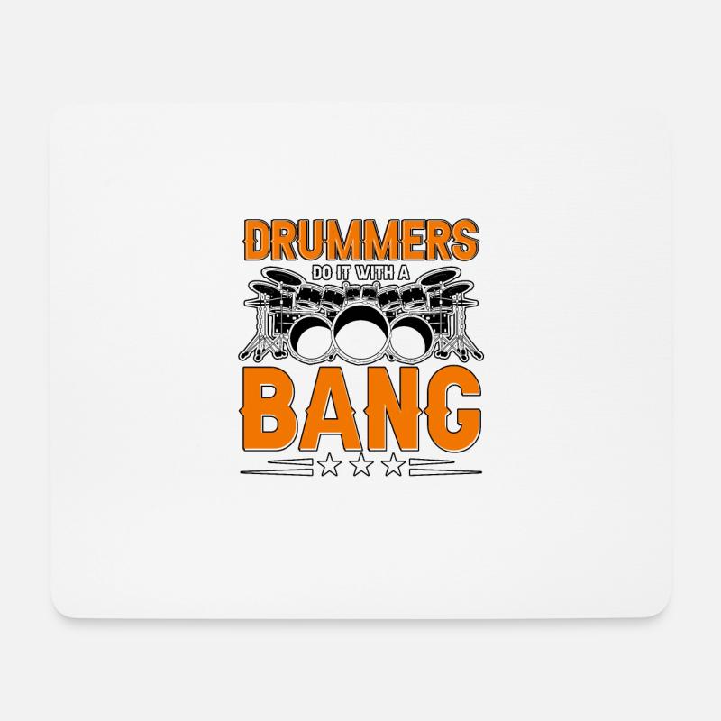 Drummers Do It With A Bang Für Schlagzeuger - Mousepad (Querformat) - Weiß