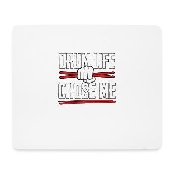 Drum Life Chose Me Für Schlagzeuger - Mousepad (Querformat) - Weiß - Vorne
